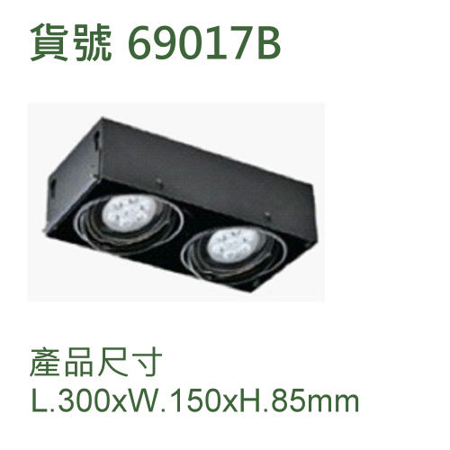 黑色無框崁燈/雙燈/AR111/7珠粒/9Wx2